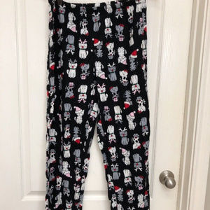 Womens Flannel Lounge Pants Christmas Cats